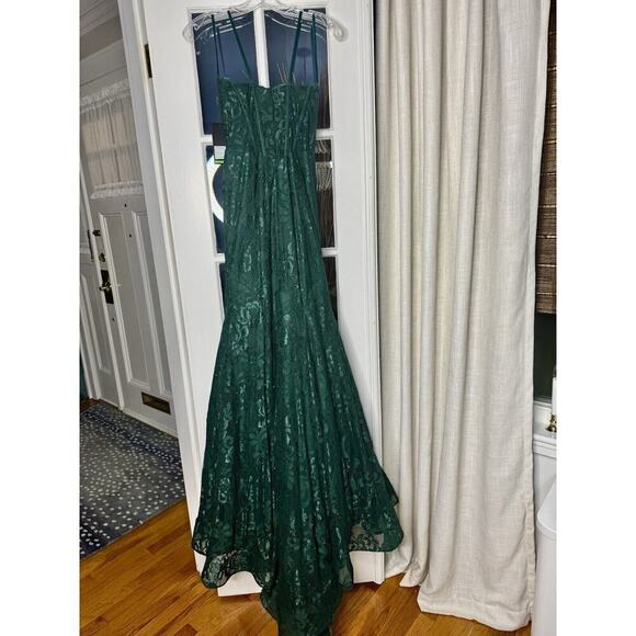 NWT LaFemme 32249 Green Corset Mermaid Prom Dress Size 6 - Picture 9 of 12